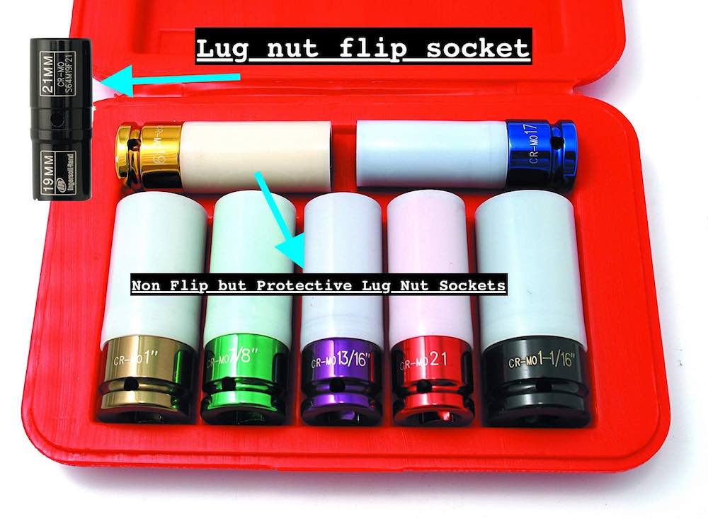 protective lug nut sockets vs flip socket set